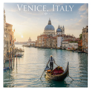 Azulejo Venecia Italia Gran Canal góndola Atardecer
