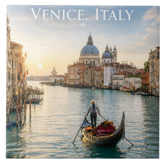Azulejo Venecia Italia Gran Canal góndola Atardecer