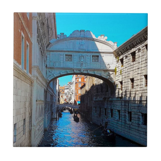 Azulejo Venecia Italia Puente de Sighs Canal Travel (Frente)