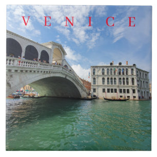 Azulejo Venecia Rialto Bridge vista cerámica