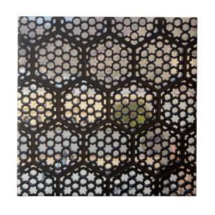 Azulejo Ventana de celosía geométrica, India