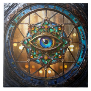 Azulejo Ventana de ojo de buey rústica Tercer Ojo