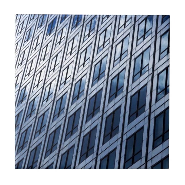 Azulejo Ventanas abstractas azul gris (Frente)