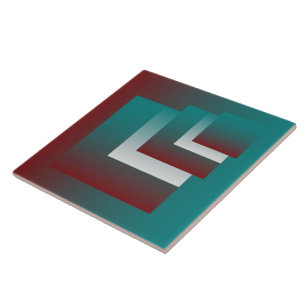 Azulejo Ventanas en blanco burdeos verde azulado