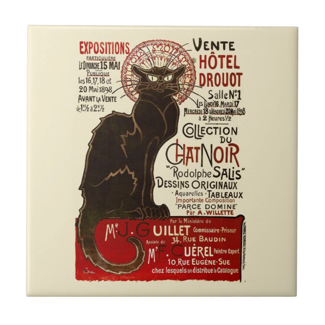 Azulejo Vente Hôtel Drouot, Théophile-Alexandre Steinlen (Frente)