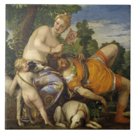 Azulejo Venus y Adonis (por Paolo Veronese)