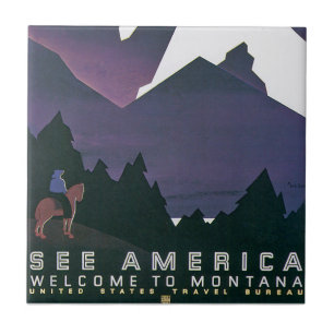 Azulejo Ver América ~ Bienvenidos a Montana