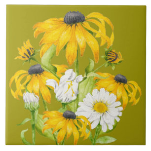 Azulejo Verano alegre en mosaico de cerámica