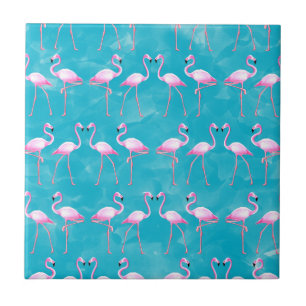 Azulejo Verano de Playa Flamingos Rosa