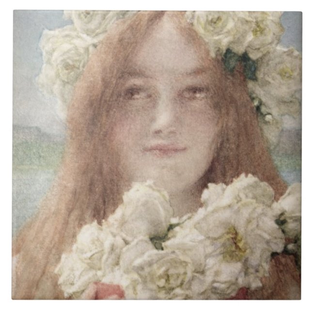 Azulejo Verano que ofrece, 1894 de Alma-Tadema el | (Frente)