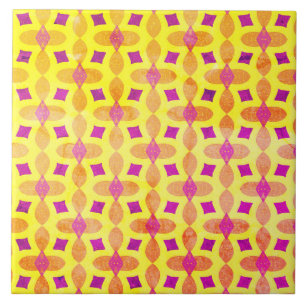 Azulejo Verano Retro Amarillo inspirado de los años 60