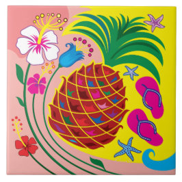 Azulejo Verano Tropical de Piña
