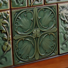 Azulejo Verdant Sinfonía Art Nouveau Cerámica Tile