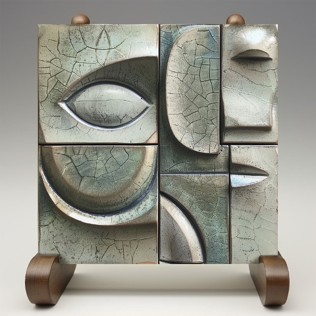 Azulejo Verdant Vision - Resumen Cubist Cerámica Cubist (Subido por el creador)