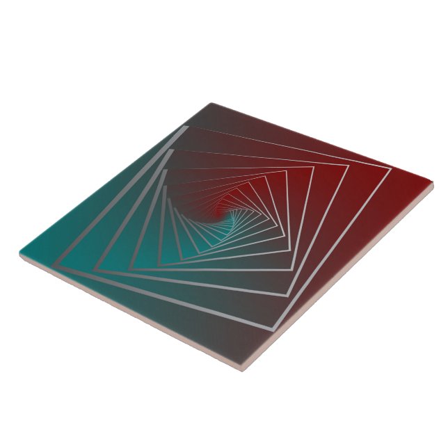 Azulejo verde azul burgundy giro (Lado)