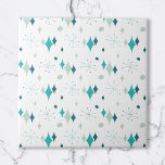 Azulejo Verde azulado, Aqua Starburst Patrón moderno de me<br><div class="desc">Este diseño retro abstracto combina el estallido de mediados de siglo con formas modernas y refleja las vibraciones retro vintage. Perfecto para los amantes de la estética retro y vintage.</div>