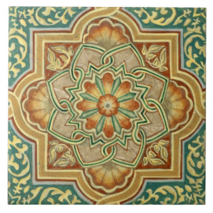 Azulejo - Verde Beige Naranja Quemado Italiano