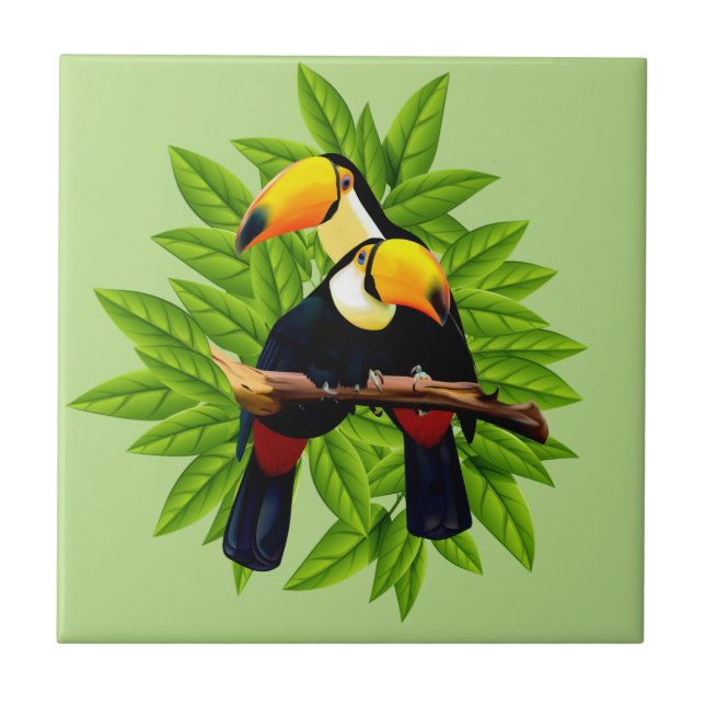 Azulejo Verde del dúo de Toucan (Frente)