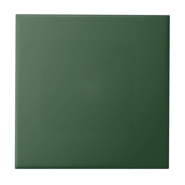 Azulejo Verde Esmeralda Oscuro Color Sólido (Frente)