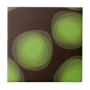 Azulejo Verde, fresco, único, moderno, abstracto de flores