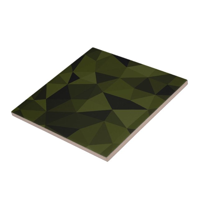 Azulejo Verde oscuro del ejército negro patrón de malla ge (Lado)