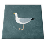 Azulejo Verde pájaro náutico de gaviota<br><div class="desc">Una gaviota descarada parada junto al océano. Ideal para los amantes de los pájaros suaves y de la costa.</div>