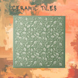 Azulejo Verde pálido con flores blancas<br><div class="desc">Ideal para los cuartos de baño, las zonas de resplandor y más. Esta baldosa está respaldada por un verde pálido con flores de color blanco. Disponemos de una gran selección de azulejos tradicionales así como de azulejos únicos para compensar su trabajo. También se ha creado un color verde claro para...</div>