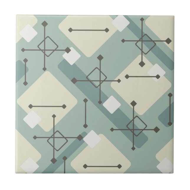 Azulejo Verde sabio de los diamantes de arte de los años 5 (Frente)