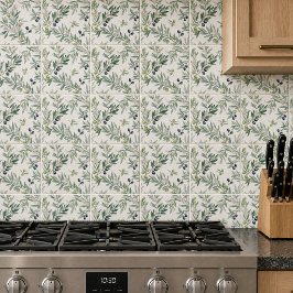 Azulejo Verde Salvia Acuarela Francés Campo Olivo