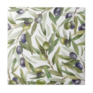 Azulejo Verde Salvia Acuarela Francés Campo Olivo