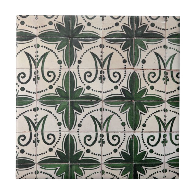 Azulejo verde vintage (Frente)