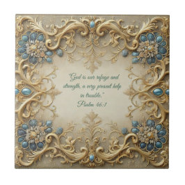 Azulejo Versículos de la Biblia personalizables victoriano