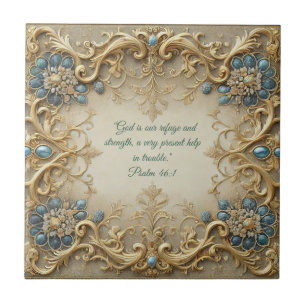 Azulejo Versículos de la Biblia personalizables victoriano