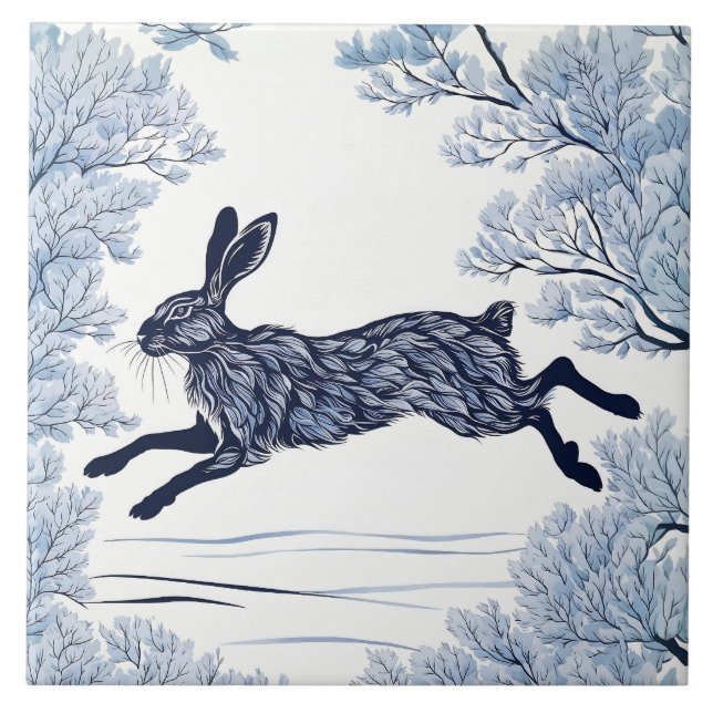 Azulejo Versión ampliada de Snowy Serenity. (Frente)