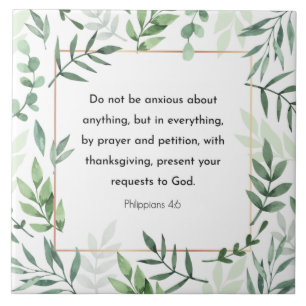 Azulejo Verso de la Biblia, Filipinas 4:6