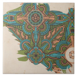 Azulejo Vestidor artístico abstracto Art Nouveau