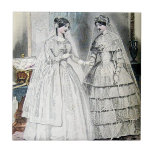 Azulejo Vestidos de Novia Blanco Antiguo