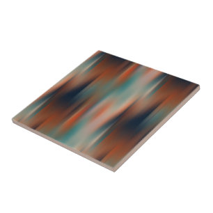 Azulejo vetas naranjas rojas y azul verdoso