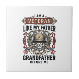 Azulejo Veterano Como Mi Padre Abuelo Antes De Mí Desig
