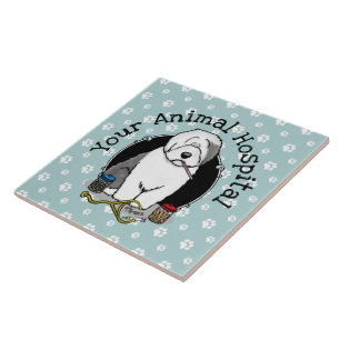 Azulejo Veterinario Oveja Inglés Gray 1 Cute Vet