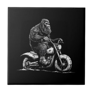 Azulejo Viajando En Motocicleta Funny Sasquatch M