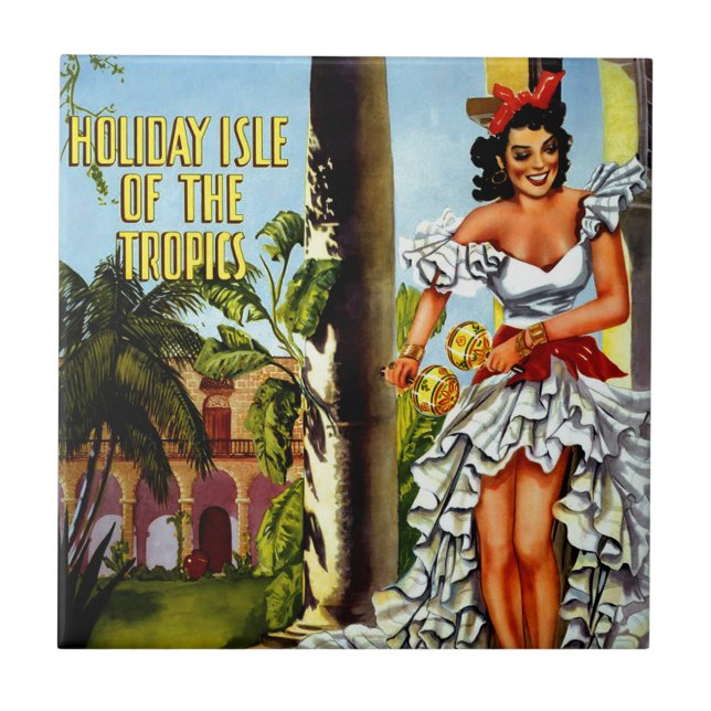 Azulejo Viaje de bailarina cubana (Frente)