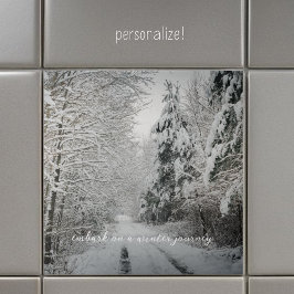 Azulejo Viaje de invierno a través del bosque