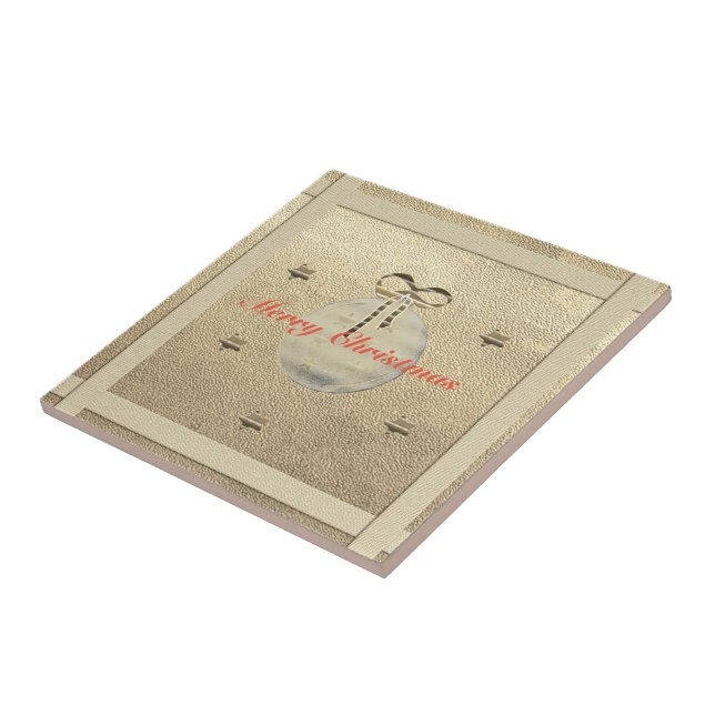 Azulejo Viaje de vacaciones de oro retro (Lado)