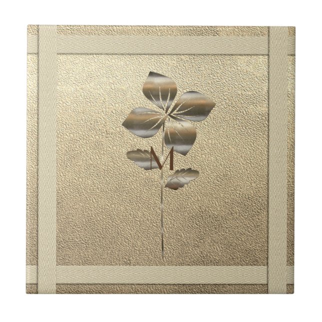 Azulejo Viaje de vacaciones de oro retro (Frente)