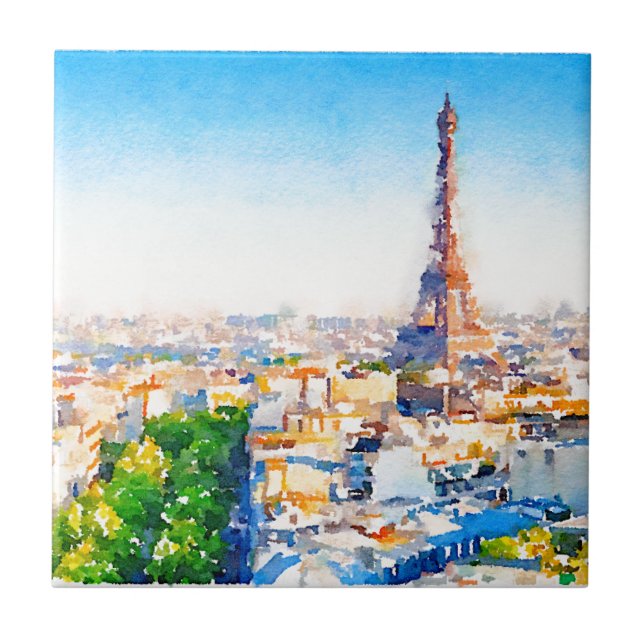 Azulejo Viaje Eiffel - París (Frente)