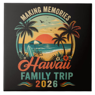 Azulejo Viaje Familiar a Hawái Atardecer Tropical 2026