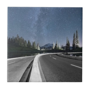 Azulejo Viaje por carretera debajo del Milkyway