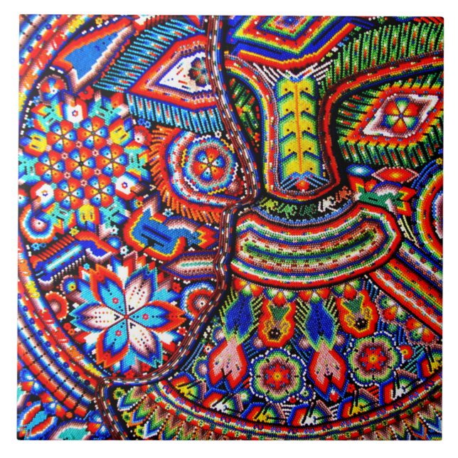 Azulejo Viaje tribal maya mexicano de Boho del arte de (Frente)