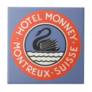 Azulejo Viajes Antiguos, Hotel Swan Bird Monney Suiza